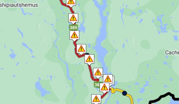 Accident impliquant deux véhicules lourds sur la 389