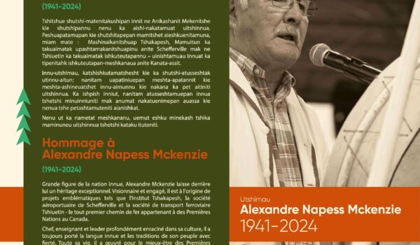 Inauguration du parc Alexandre Napess McKenzie à Schefferville