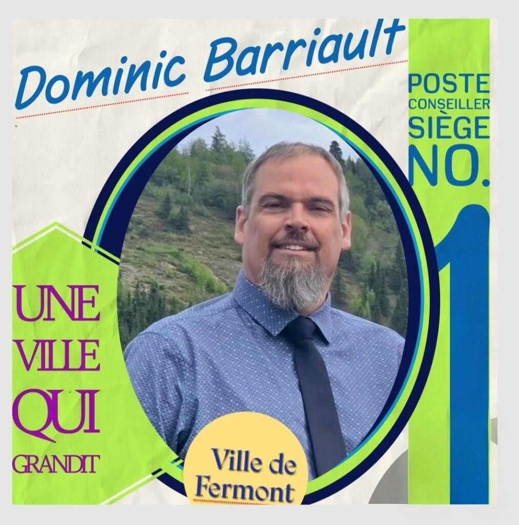 Élections municipales : Dominic Barriault se présente au poste 1