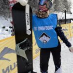 La planchiste Élizabeth Lavoie en compétition à Sun Peaks en Colombie-Britannique