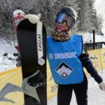 La planchiste Élizabeth Lavoie en compétition à Sun Peaks en Colombie-Britannique